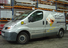 Flawless Flooring van. Contact Flawless Flooring for Laminate and Hardwood Flooring Supplies and Installation near Edinburgh.